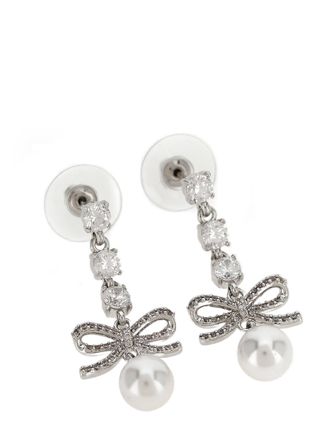 Self Portrait Bow Crystal Charm Gioielli - Silver | 749b42dde9ff5006c40385ff799688d56e8a36a0