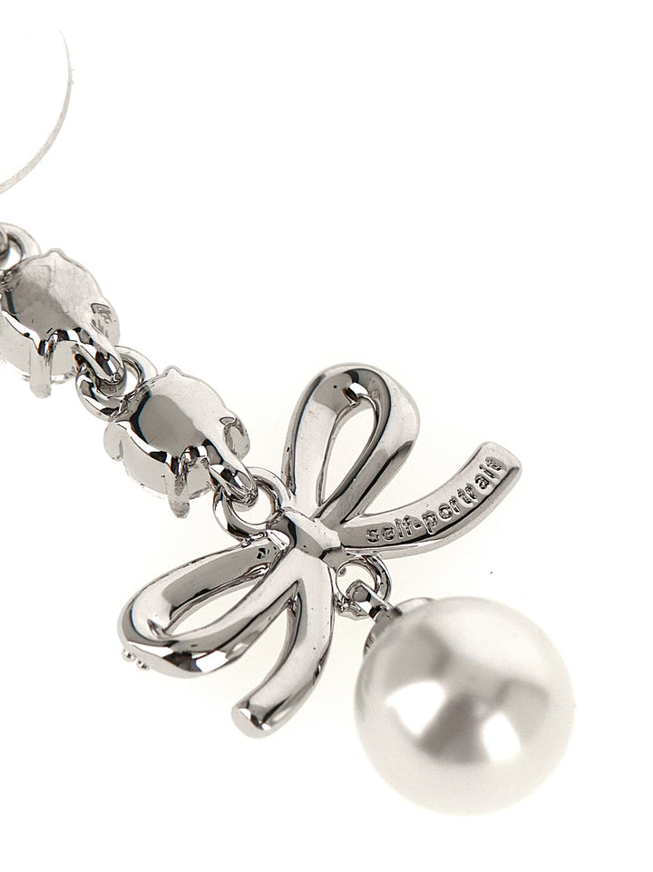 Self Portrait Bow Crystal Charm Gioielli - Silver | 2a9bd267511df94c4b951328d132c89f3c670eb1