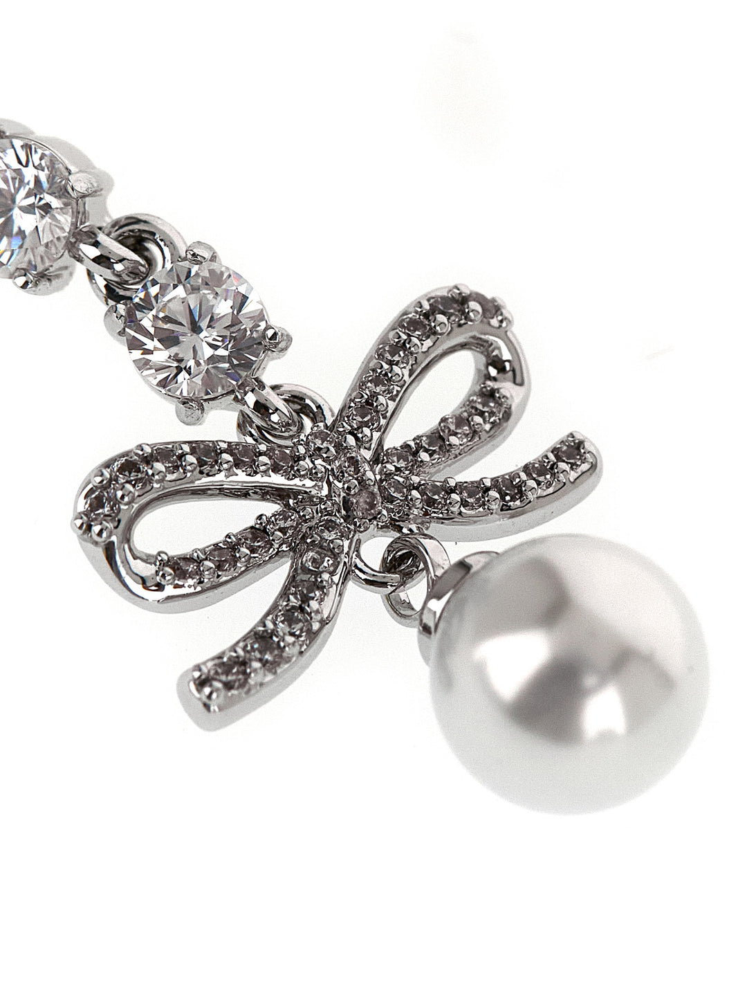 Self Portrait Bow Crystal Charm Gioielli - Silver | 09687bf6a0bb351738980de09392bf9f44c63ee0