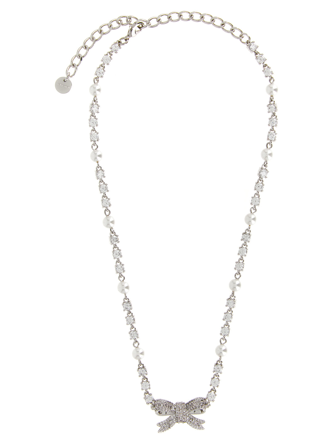 Self Portrait Crystal Pearl Bow Gioielli - Silver | 0cce0034967375e9024b5d9c7db63e3e42dd39da
