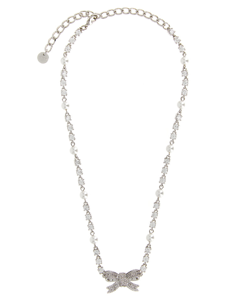 Self Portrait Crystal Pearl Bow Gioielli - Silver | 0cce0034967375e9024b5d9c7db63e3e42dd39da