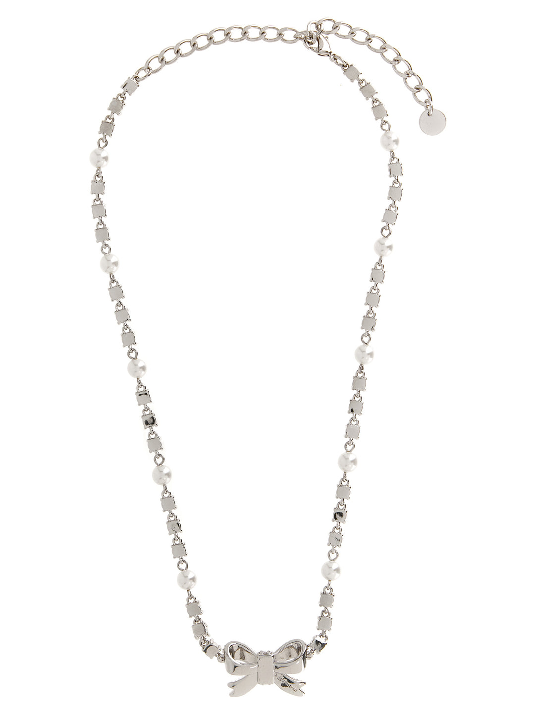 Self Portrait Crystal Pearl Bow Gioielli - Silver | 02226bcc921bb5bb99ffebf1fe352194b59f5a23