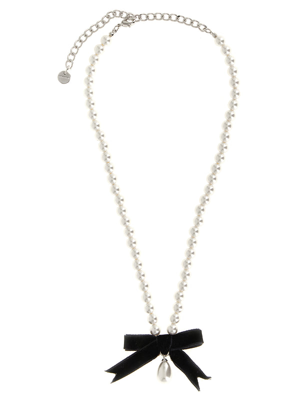 Black Bow Pearl Gioielli Bianco/Nero
