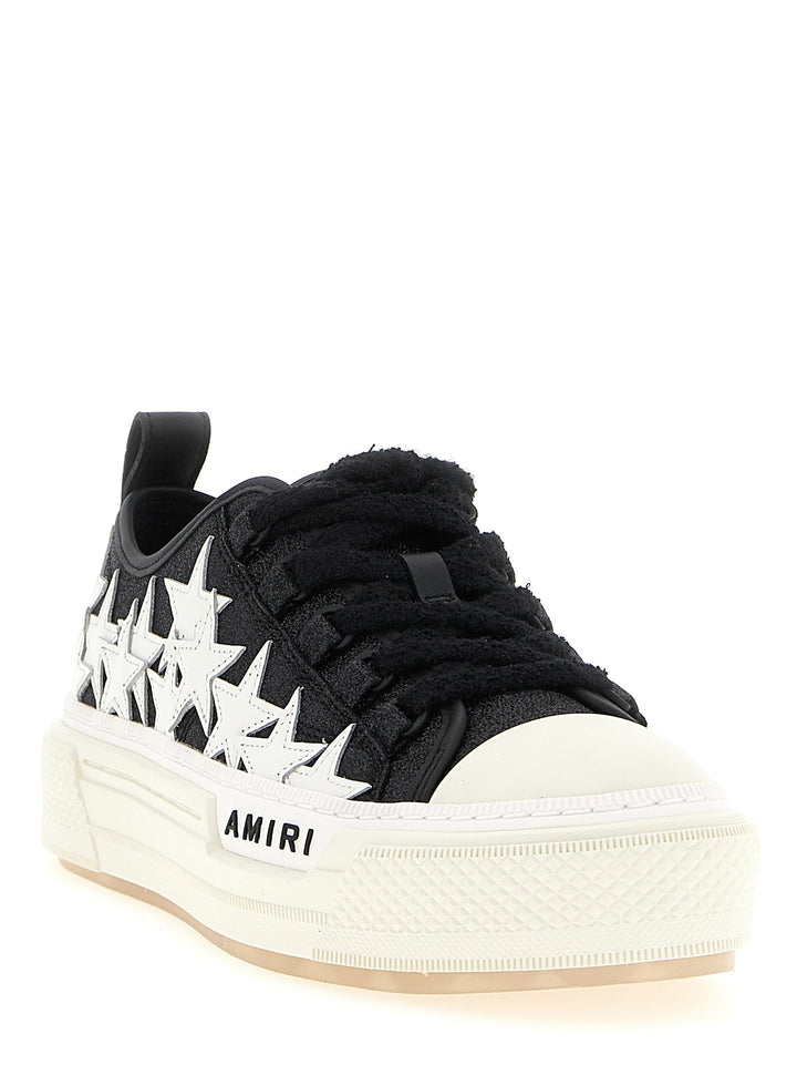 Amiri Glitter Stars Court Low Sneakers - Bianco/Nero | ade30b40617965b7264ab0501422d875663ba7c7