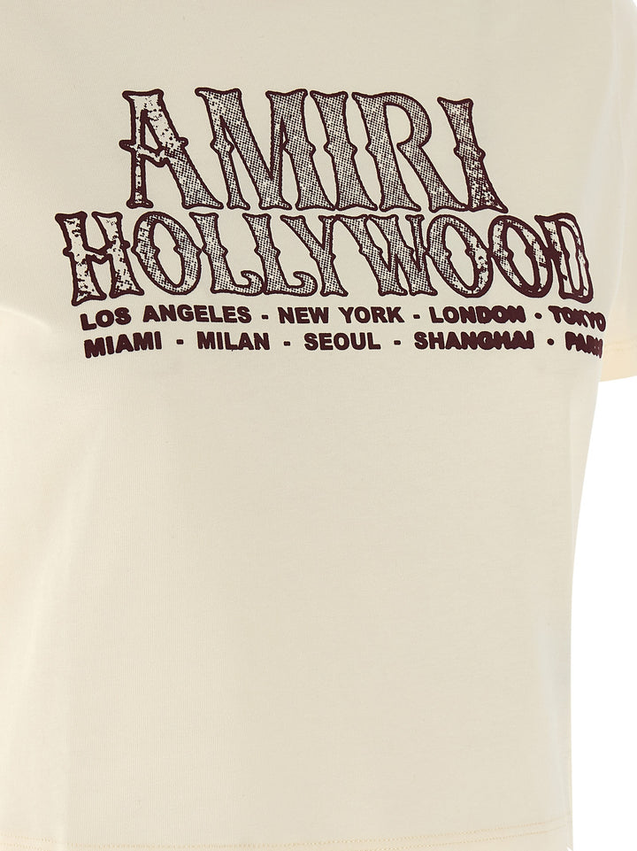 Amiri Hollywood Tee T shirt - Bianco | 527f738205134014b8333e3b85fbfa117cfb19be