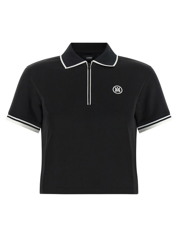 Zipped Shirt Polo Nero