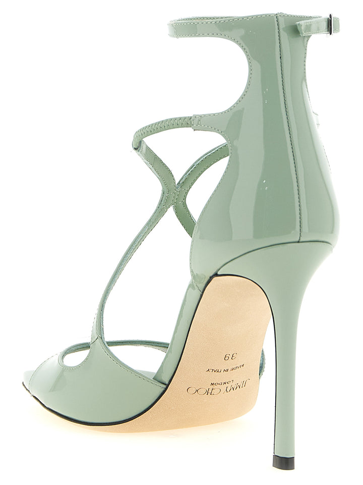 Jimmy Choo Azia Sandali - Verde | e0b2bc61cc3f9a3bbe3a85de990461f60611edf7