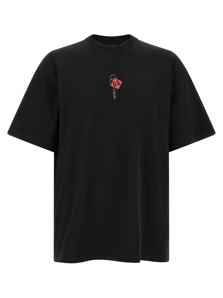 44 Label With Padlock Print T shirt - Nero | 3289a916ca902e983c69d06ecfb2406391a204a2
