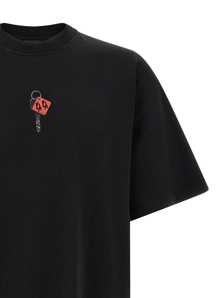 44 Label With Padlock Print T shirt - Nero | ecd5fa4b7d66ec3542d2c97aff327af6ae1f6797