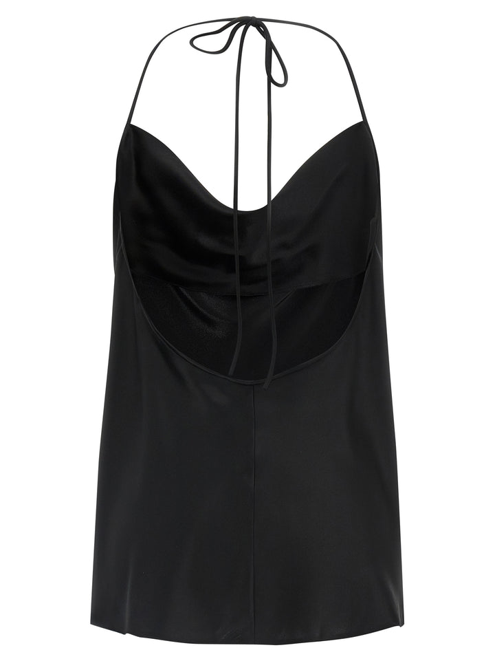 Valentino Garavani Silk Top Top - Nero | 1ef92ca47aa089642ec6a380fa59e8aa2bd688ac