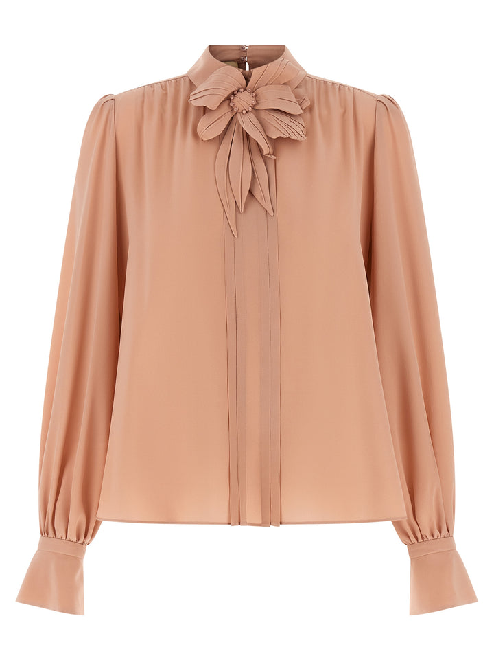 Valentino Garavani Valentino Garavani Crêpe Top Top - Rosa | e82636a5ed68c3fb82cbce0ac42978f176c248bc
