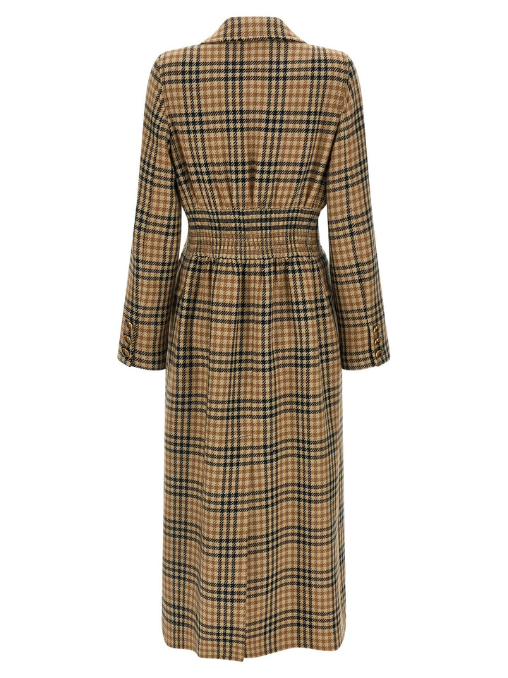 Valentino Garavani Valentino Garavani Houndstooth Wool Coat Trench e Impermeabili - Marrone | 0bc3ae2beba5f70157372f8c8a5774af46304790