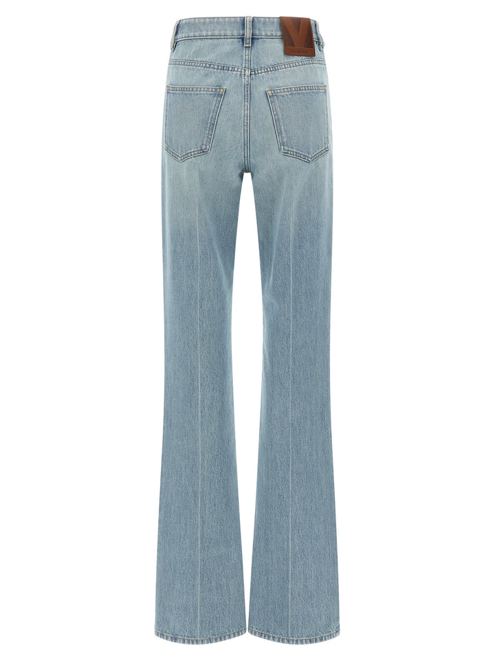 Valentino Garavani Valentino Garavani High Waist Jeans - Celeste | 7c853420c4a860afb3a538cd6527e58771630d46