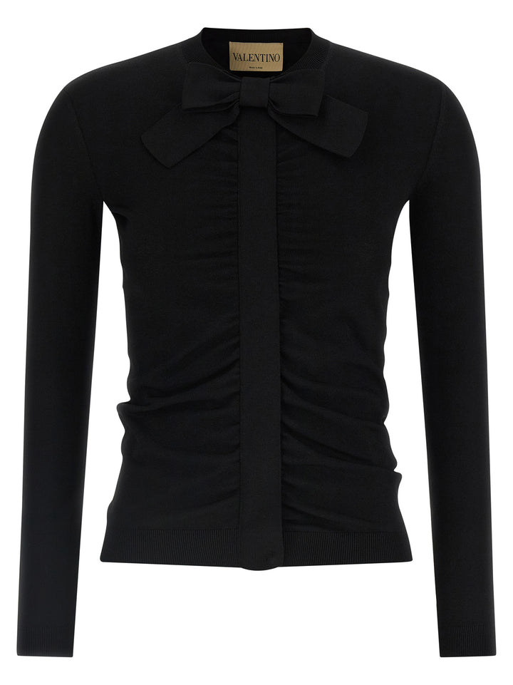 Valentino Garavani Valentino Garavani Bow Cardigan Maglioni - Nero | 4a14b65bf1e420d755069e730f39620995c05361
