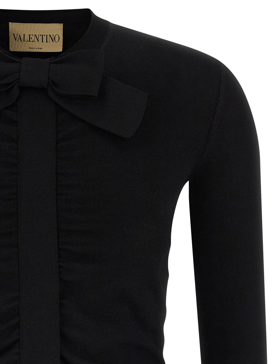 Valentino Garavani Valentino Garavani Bow Cardigan Maglioni - Nero | 60b84ef9876aae1eeb96e38e1187eda66a161408