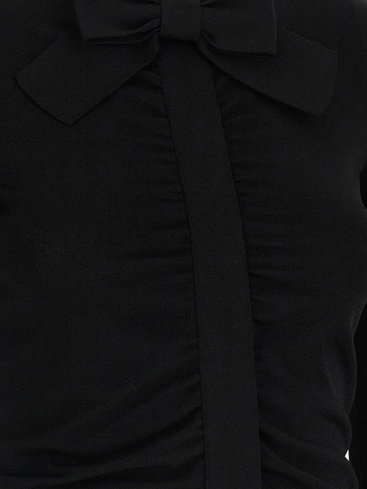 Valentino Garavani Valentino Garavani Bow Cardigan Maglioni - Nero | 7f22a1d8f8fb72b6c28bc10a3a2cec5b772ef90d