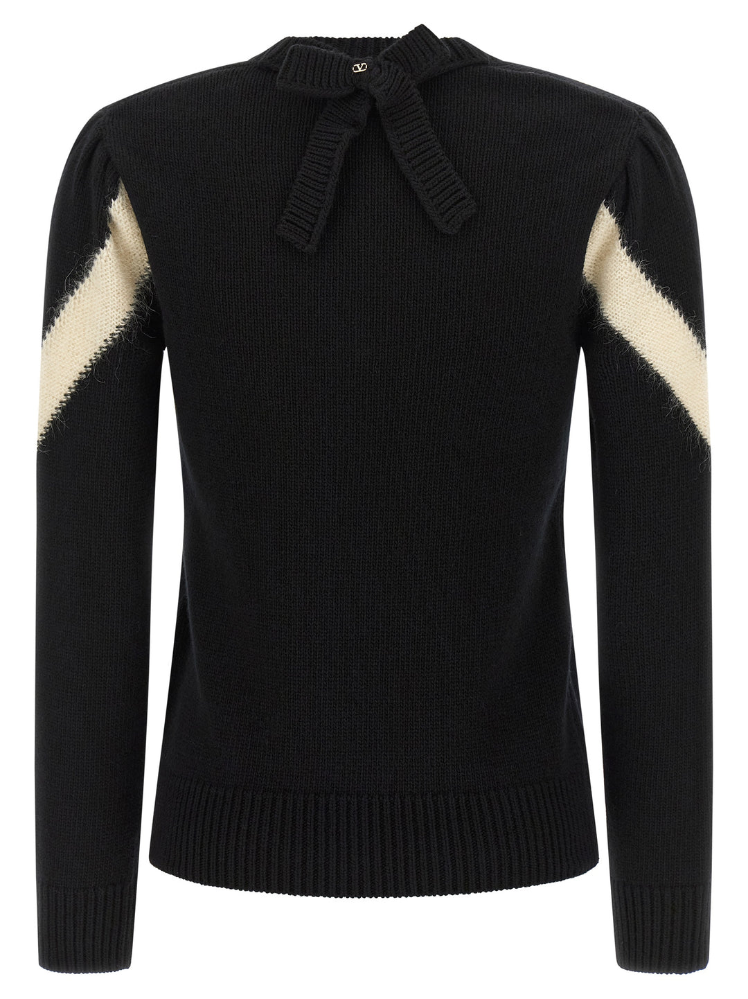 Valentino Garavani Valentino Garavani Vlogosignature Bow Sweater Maglioni - Bianco/Nero | 37bf616a96ff79aa1b3467844b0b824ee8fe5d22