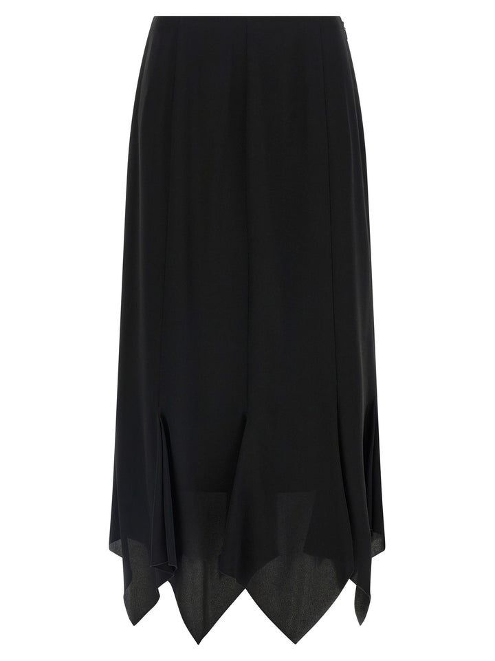 Valentino Garavani Valentino Garavani Crêpe De Chine Skirt Gonne - Nero | df3e40285cd8671cc31cc6dca1df2ee64a6b849a