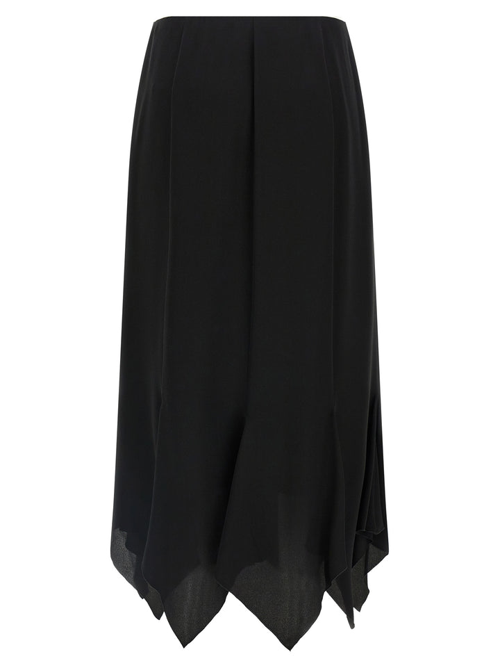 Valentino Garavani Valentino Garavani Crêpe De Chine Skirt Gonne - Nero | 334e8c8510228ccfadb0661ef9b1fd288b0b1a07
