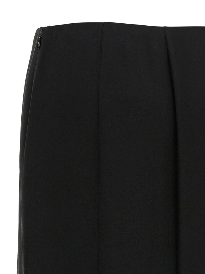 Valentino Garavani Valentino Garavani Crêpe De Chine Skirt Gonne - Nero | aa0c1142f189ad4d932025ea894da8c45d7cc14a