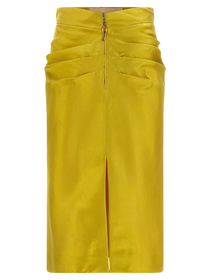 Valentino Garavani Valentino Garavani Shantung Silk Skirt Gonne - Verde | d3647e19c1b525e602a342f211068fe8412bcec9