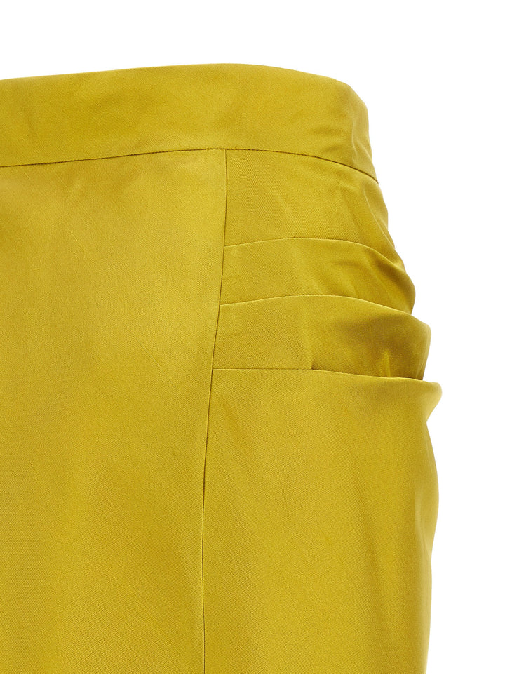 Valentino Garavani Valentino Garavani Shantung Silk Skirt Gonne - Verde | 774e81811124f5f405754f9e061ce7b9e7211b12