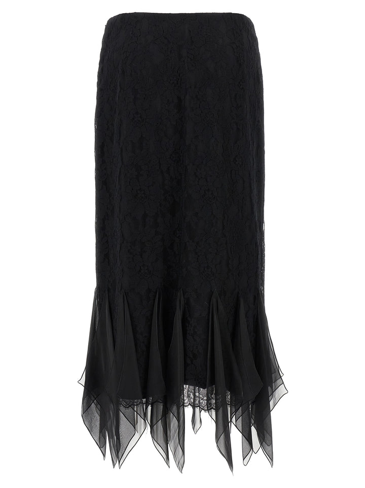 Valentino Garavani Valentino Garavani Lace Skirt Gonne - Nero | ac1a11c486a2a72d521f4fdd0bb2d5d07bd802b3