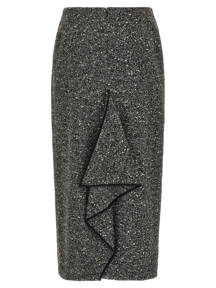 Valentino Garavani Valentino Garavani Chevron Bouclé Skirt Gonne - Bianco/Nero | 7fc2eb91e79a0934c4114bc8bb56bbc7a36c79c5
