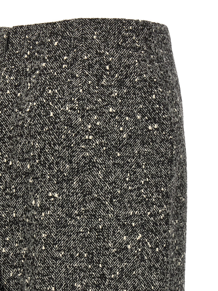 Valentino Garavani Valentino Garavani Chevron Bouclé Skirt Gonne - Bianco/Nero | 3240230da8fdfce2b913851f7853b71c5ccd2451