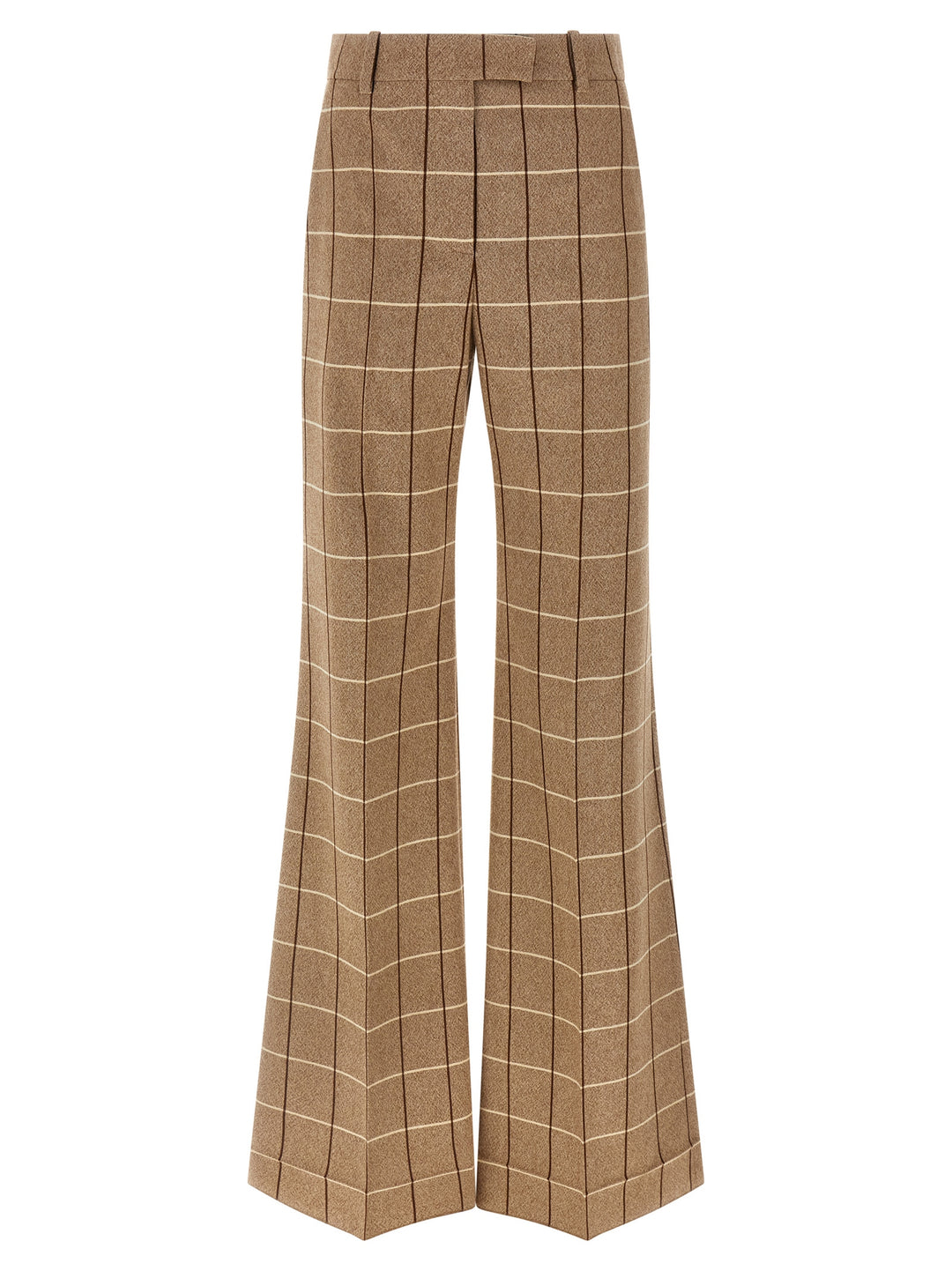 Valentino Garavani Valentinogaravani Wool  With Window Pattern Pantaloni - Beige | 86cbc95556f215d245b029b5723cd5dd8e2fff6a