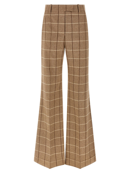 Valentinogaravani Wool With Window Pattern Pantaloni Beige
