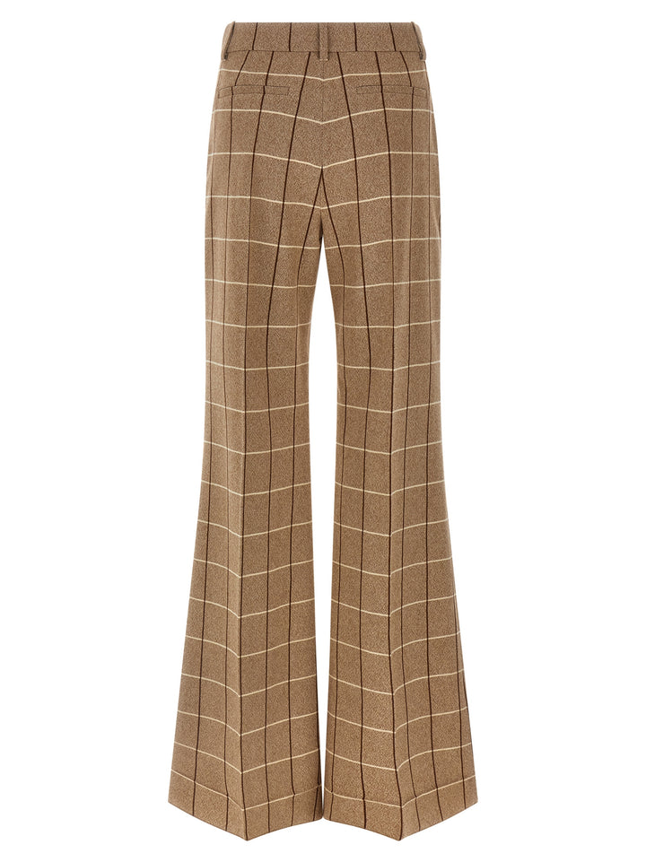 Valentino Garavani Valentinogaravani Wool  With Window Pattern Pantaloni - Beige | 5050076835b4c6612dbaf62ea382be2bbf2bc3e2