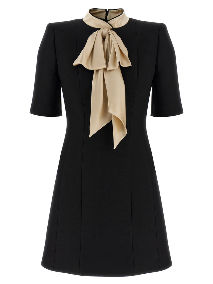 Valentino Garavani Valentino Garavani Wool And Silk Dress Abiti - Nero | edd2f1a9bd57d49a495b760de1a52ce6295831aa