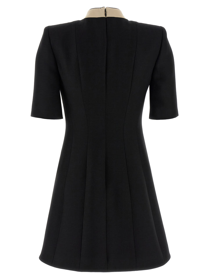 Valentino Garavani Valentino Garavani Wool And Silk Dress Abiti - Nero | ee99c1109d9a63b93bccf3abb61a7c8a15e43847