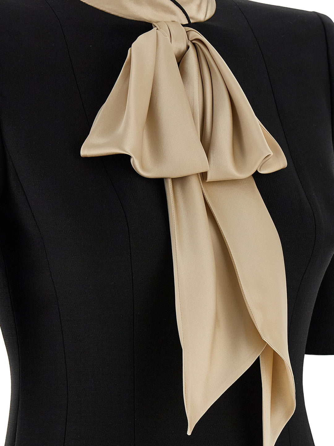 Valentino Garavani Valentino Garavani Wool And Silk Dress Abiti - Nero | 6cff1b6bf0c479e9e450db3299a33982e1769d58