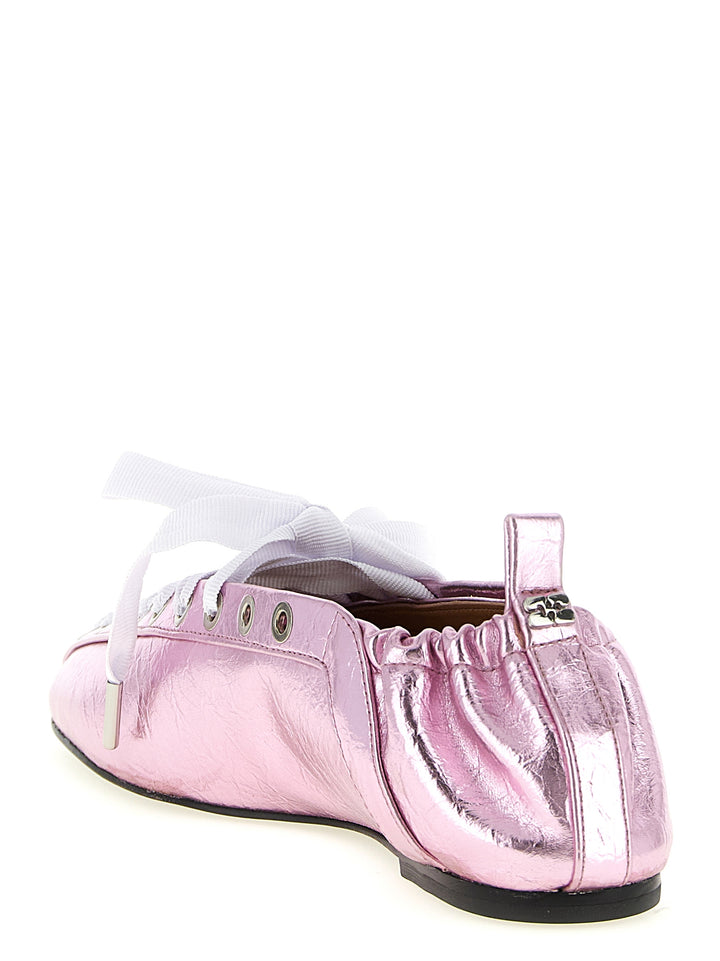 Ganni Lace-Up Flat shoes - Rosa | 3eb4d6a3095518a26a6de8e03677fd3861daf747