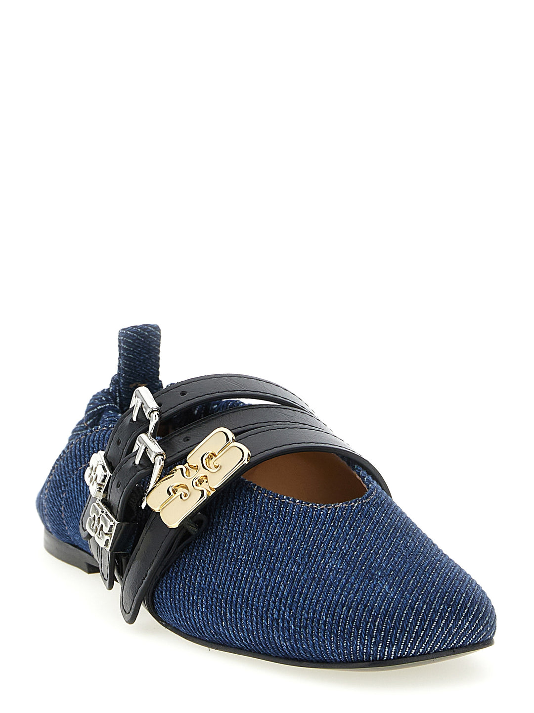 Ganni Sue Triple Flat shoes - Blu | a4a89557e0a7ddeed8814b72b5d817e70fbf71e9