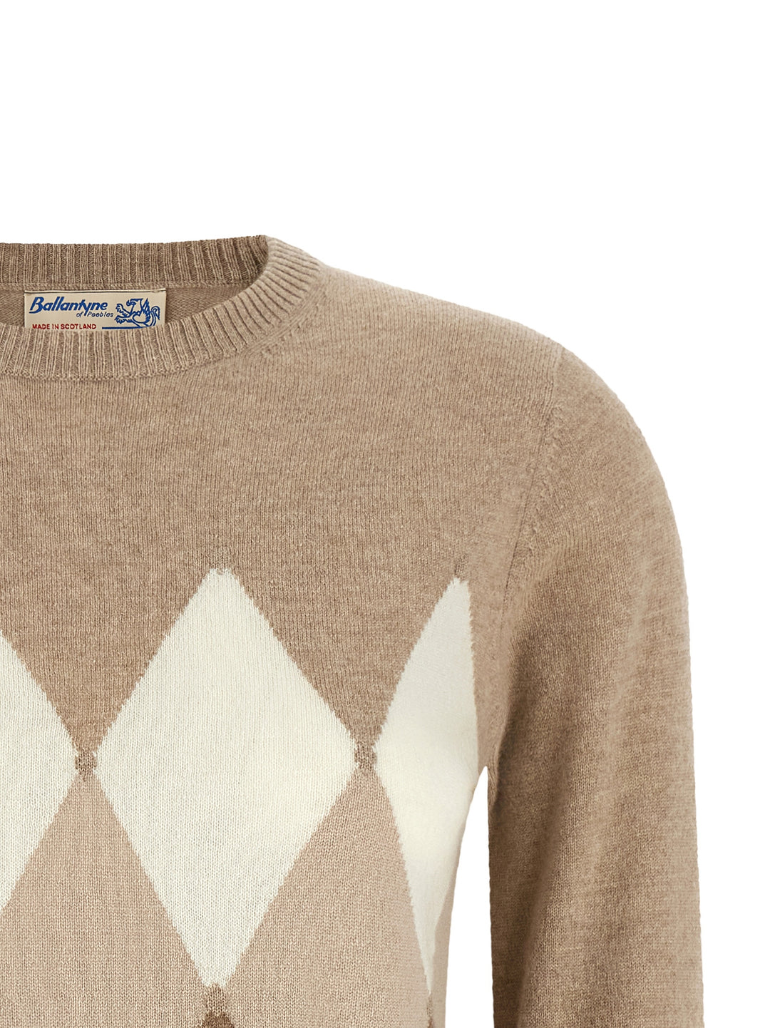 Ballantyne Classic Diamond Maglioni - Beige | 4750a95646df65994047005516b7a1a5a83e303b