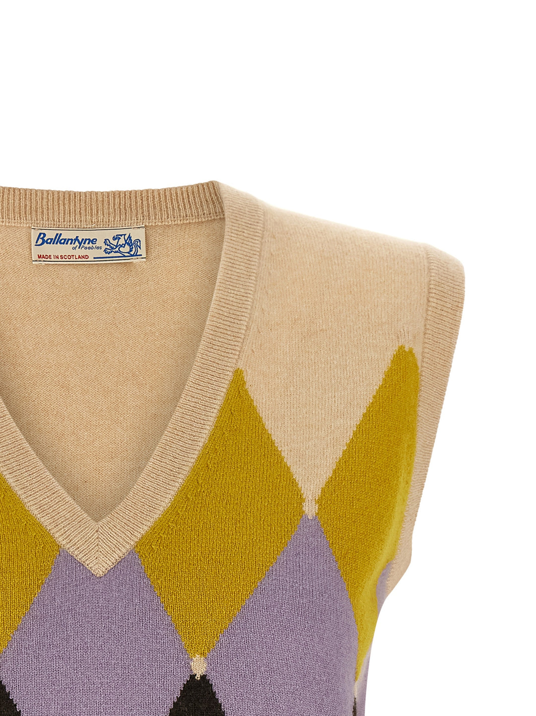 Ballantyne New Diamond Gilet - Beige | 1e5ddb07c19b319da96e55bd54ce021d369d0152