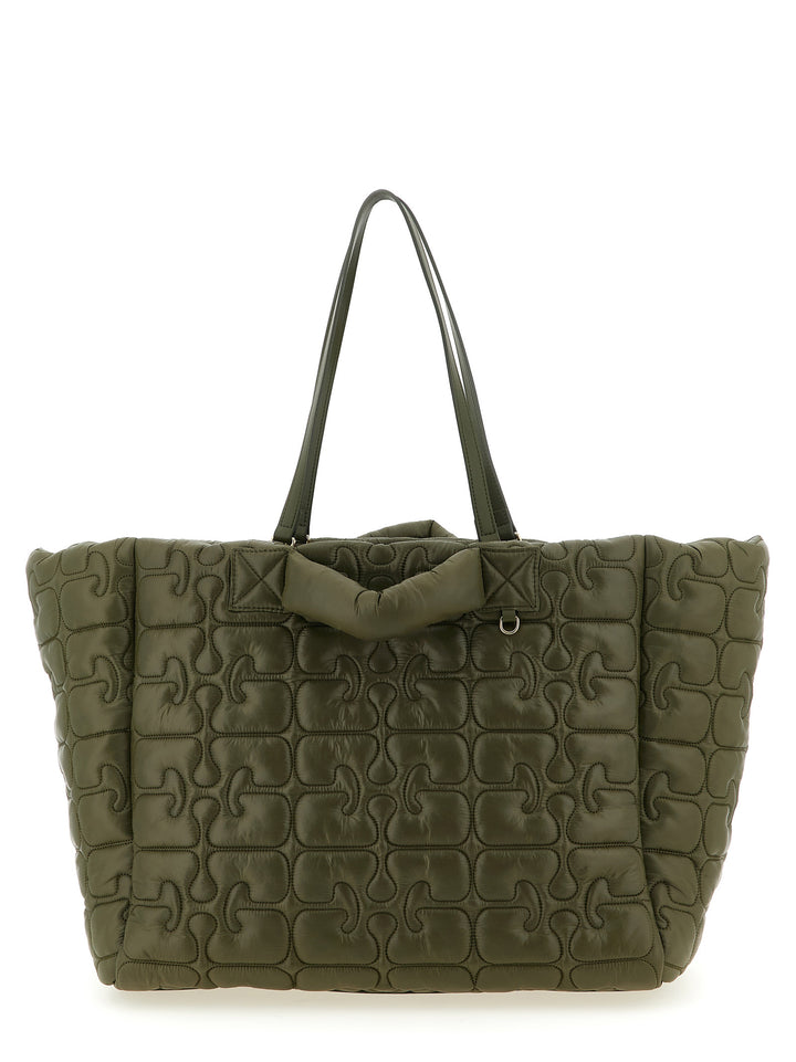 Ganni Quilted Re-Tech Xxl Tote Tote - Verde | 0640b45ec199a1bc69eb299f2f26c1cd89999fa4