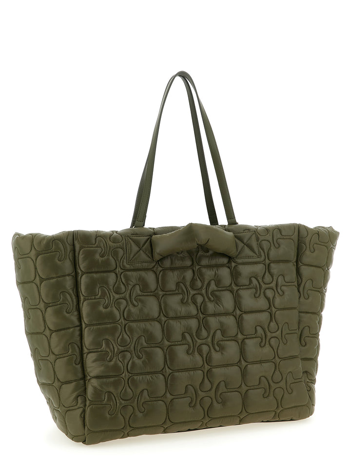 Ganni Quilted Re-Tech Xxl Tote Tote - Verde | d8ddee1882c8fa39181b4216ee56045eb0891d14