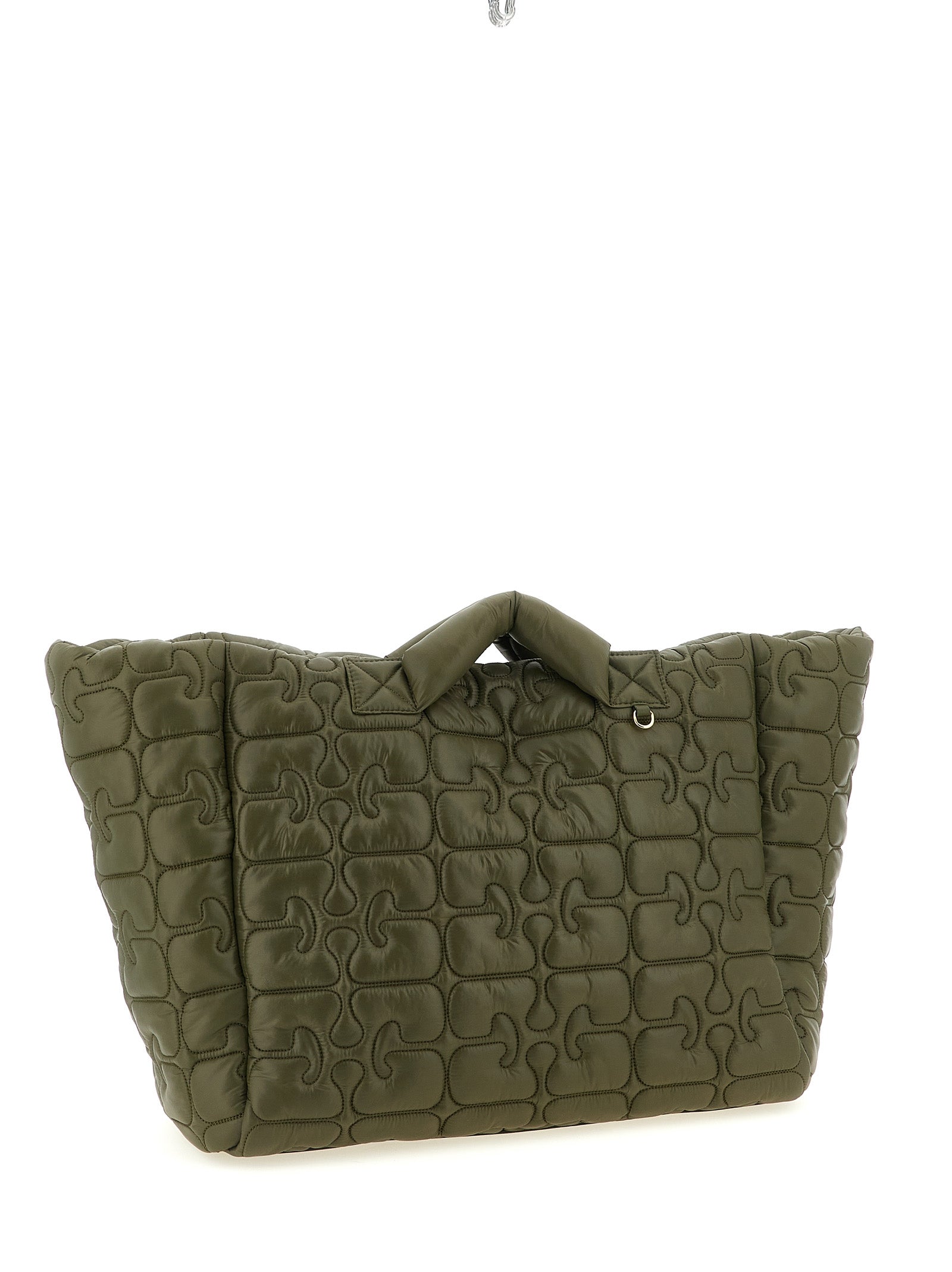 Ganni Quilted Re-Tech Xxl Tote Tote - Verde | db81ee8d05572d20af822f16819520e53e31796e