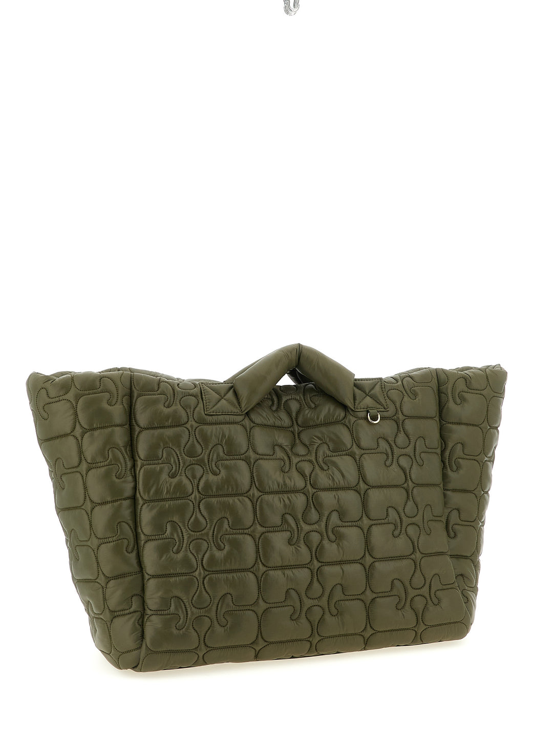 Ganni Quilted Re-Tech Xxl Tote Tote - Verde | db81ee8d05572d20af822f16819520e53e31796e