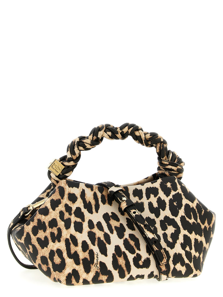Ganni Small Bou Bag Leopard Borse a Mano - Marrone | 25a58a849d5df9f8a9f5eba87b8944ed94ecd89f