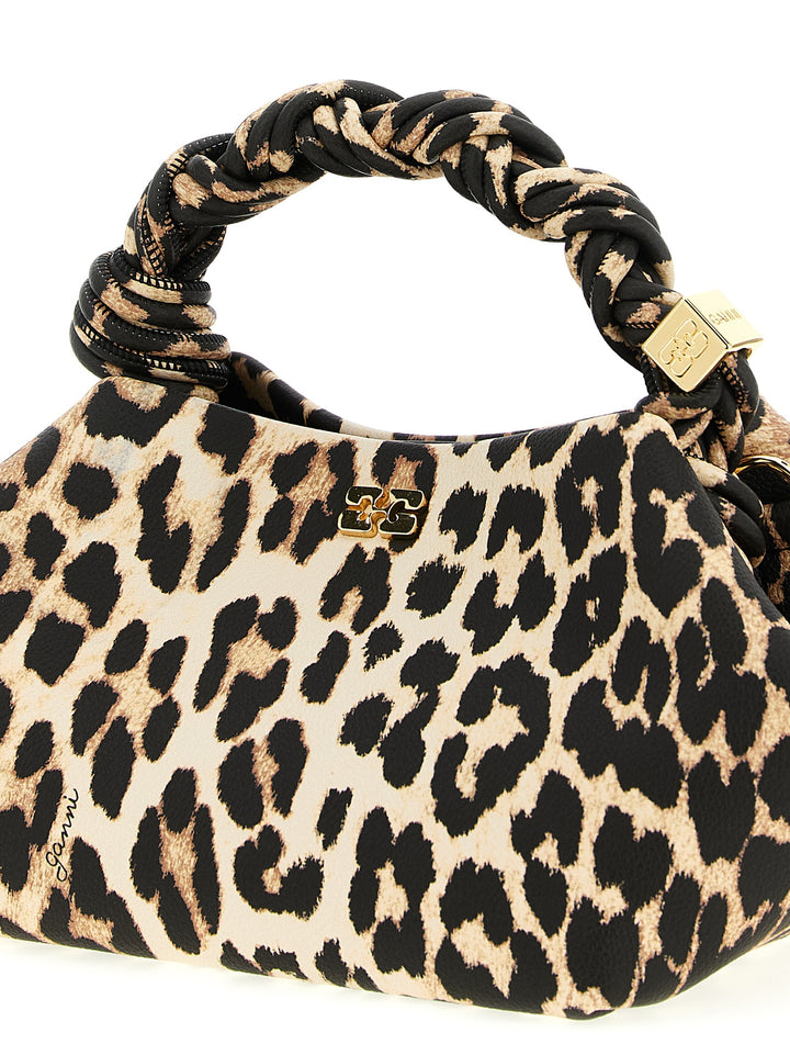 Ganni Small Bou Bag Leopard Borse a Mano - Marrone | b26dcd444f640531e72c3f1eb41d73aefc1199b6