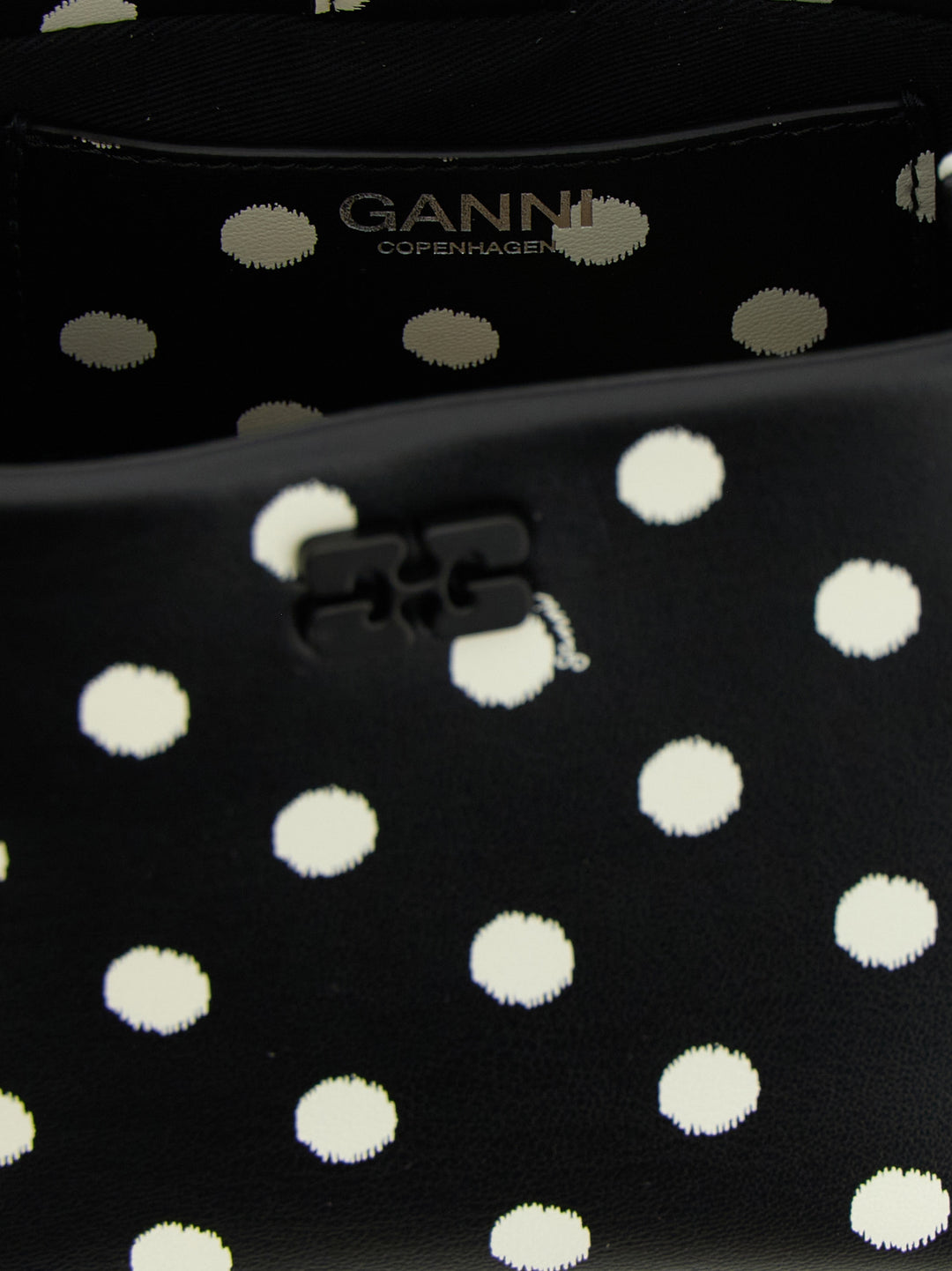 Ganni Polka-Dot Bou Borse a Mano - Nero | cb505a97bd32a7a961ef9e0095cfdbd3b8e6b02c