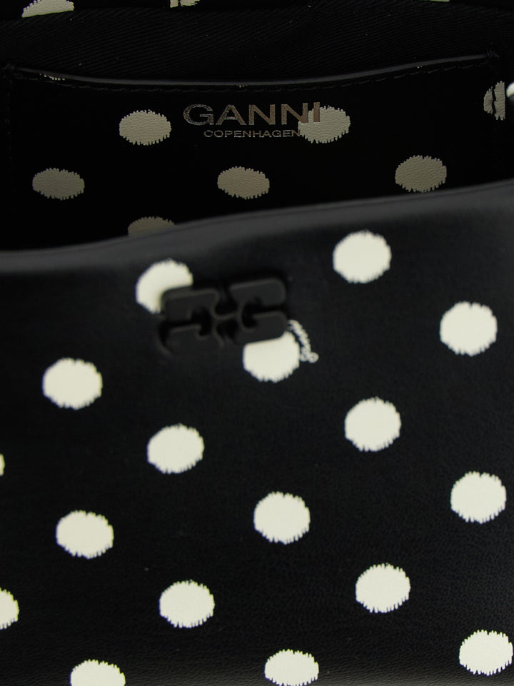 Ganni Polka-Dot Bou Borse a Mano - Nero | cb505a97bd32a7a961ef9e0095cfdbd3b8e6b02c
