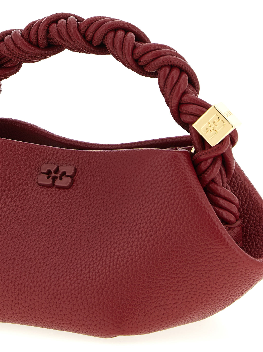 Ganni Bou Grained Borse a Mano - Rosso | 235ced2641ec3cac8e15d67b87102860a53d7449