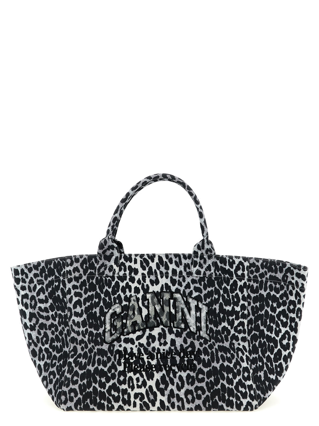 Ganni Leopard Sequin Xxl Tote Tote - Grigio | 6fe67bbfbb197b62b6a20e0b6738dabf087ea06b