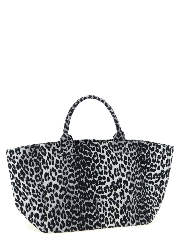 Ganni Leopard Sequin Xxl Tote Tote - Grigio | 92e3731a7694ade29d0a29905d0622fe3dd0ce91